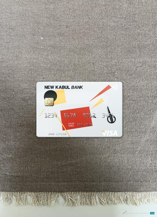 Download Afghanistan New Kabul Bank visa card photolook front Photoshop template